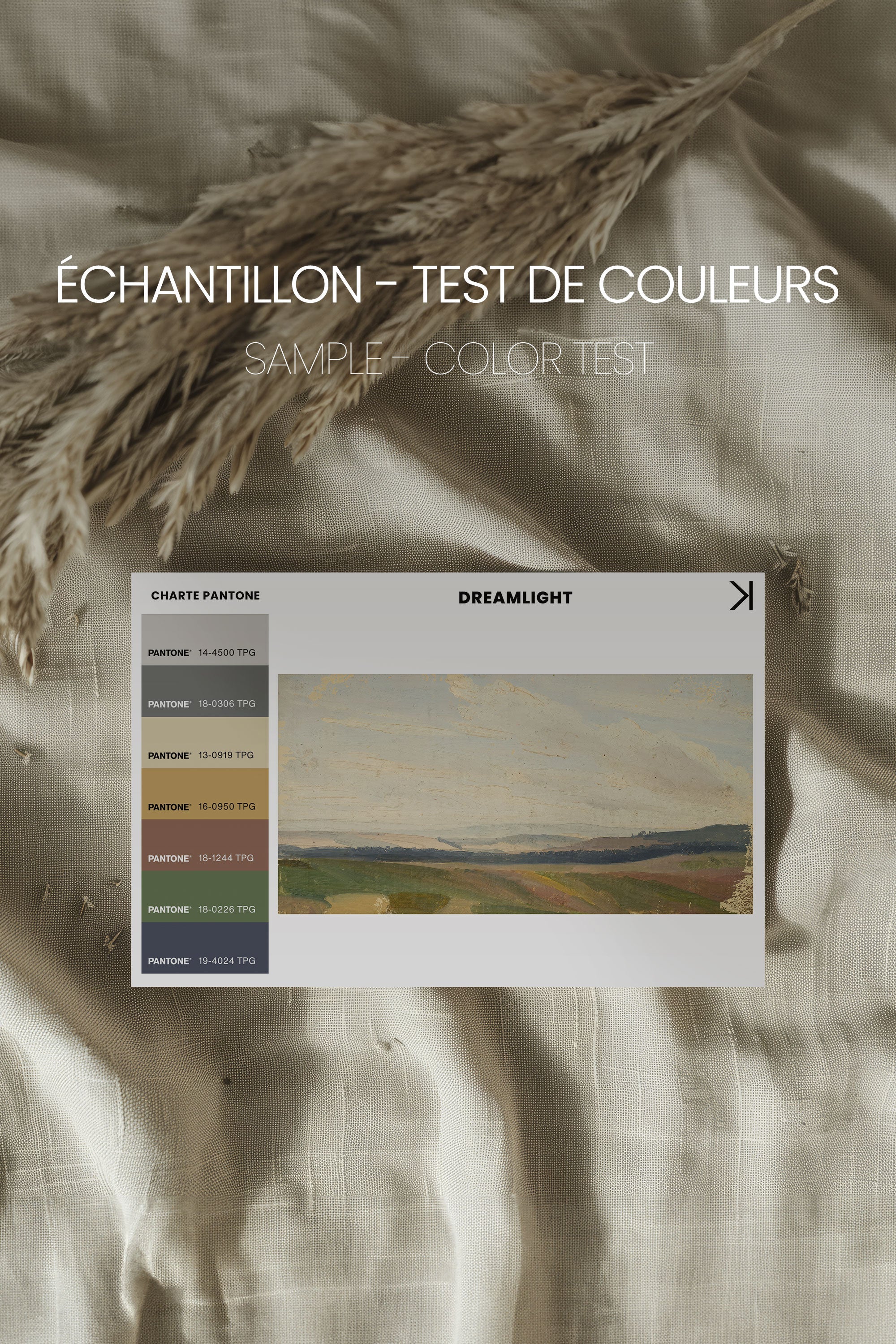 OLEKA CANVAS - DREAMLIGHT, Oeuvre sur toile étirée, encadré Blanc