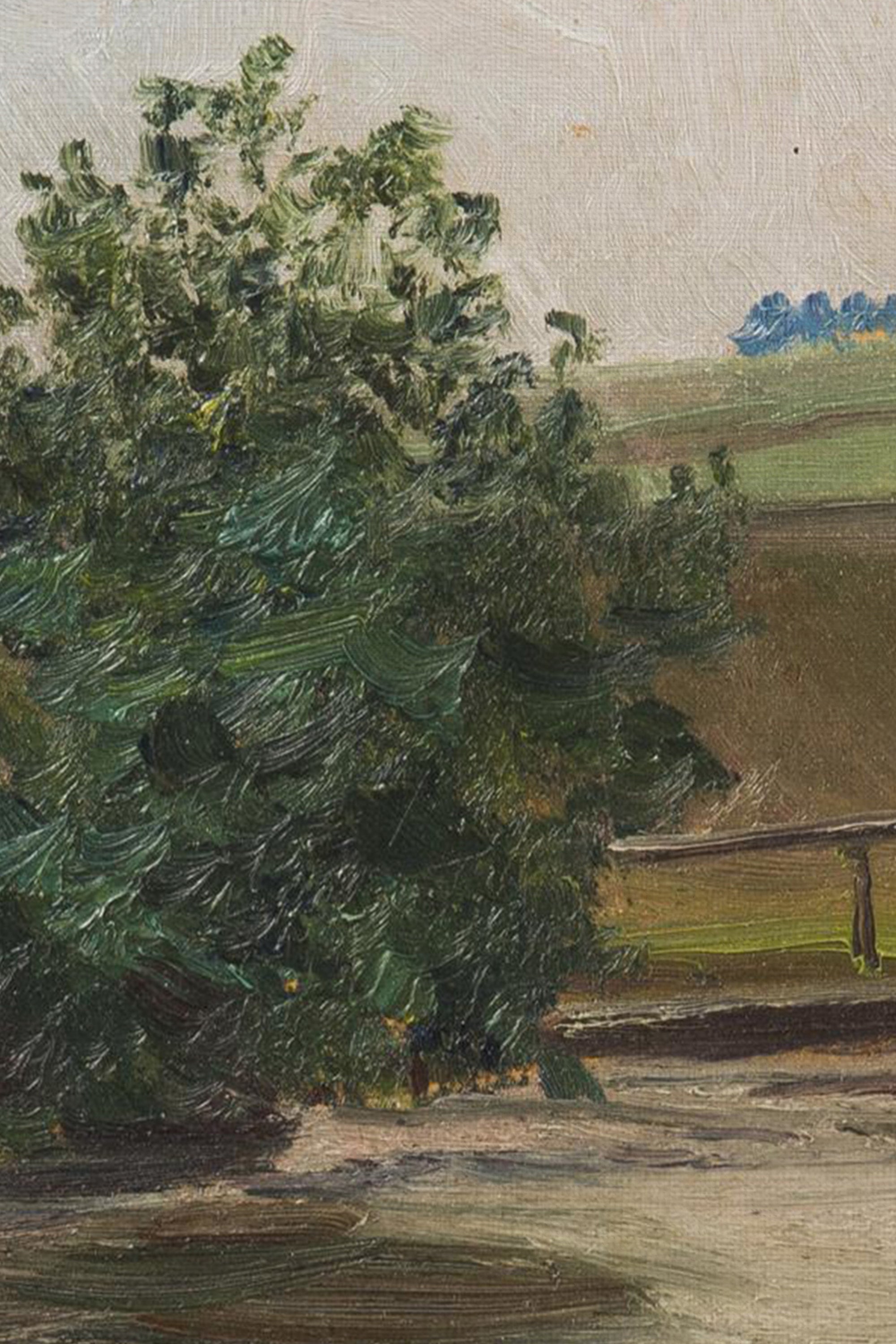 DOUCEUR DE PRINTEMPS, Artwork on rigid canvas, framed in Vintage Bronze