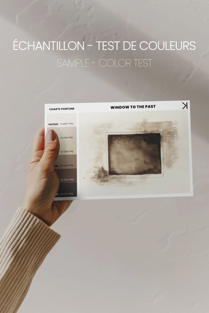 OLEKA CANVAS - WINDOW TO THE PAST, Oeuvre sur toile étirée, encadré Brun Chêne