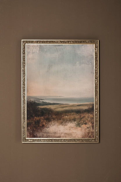 SABLE ET BRUME, Oeuvre sur toile rigide, encadré Vintage Argent