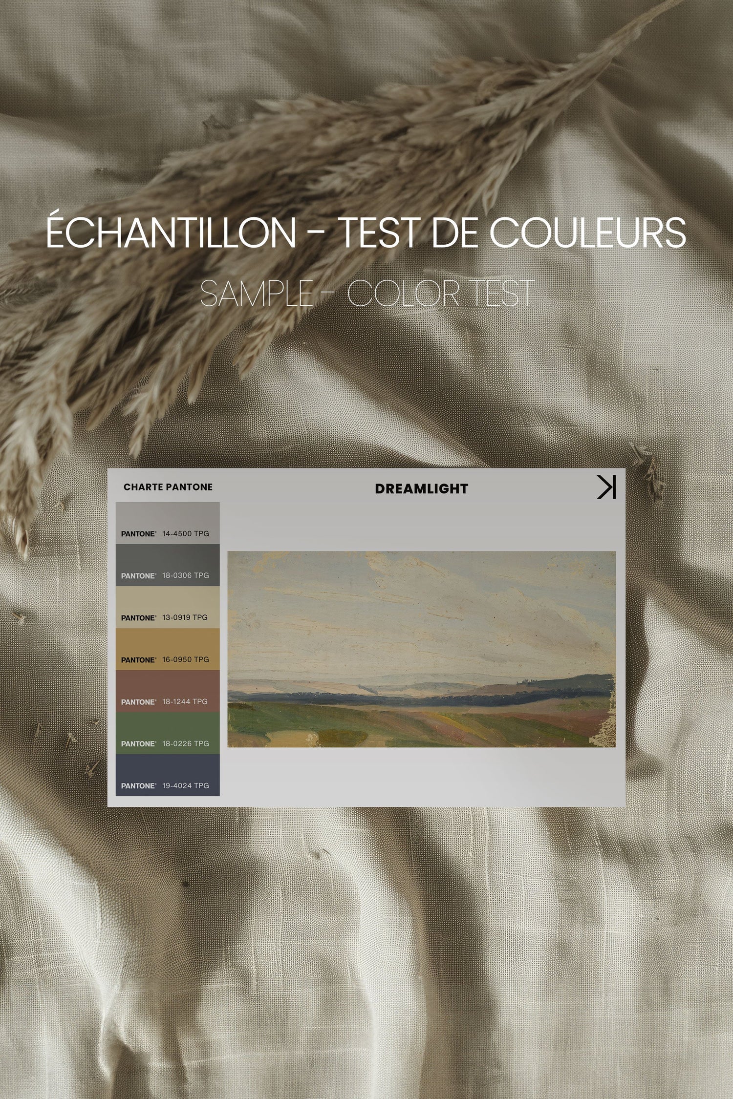 OLEKA CANVAS - DREAMLIGHT, Oeuvre sur toile étirée, encadré Noir