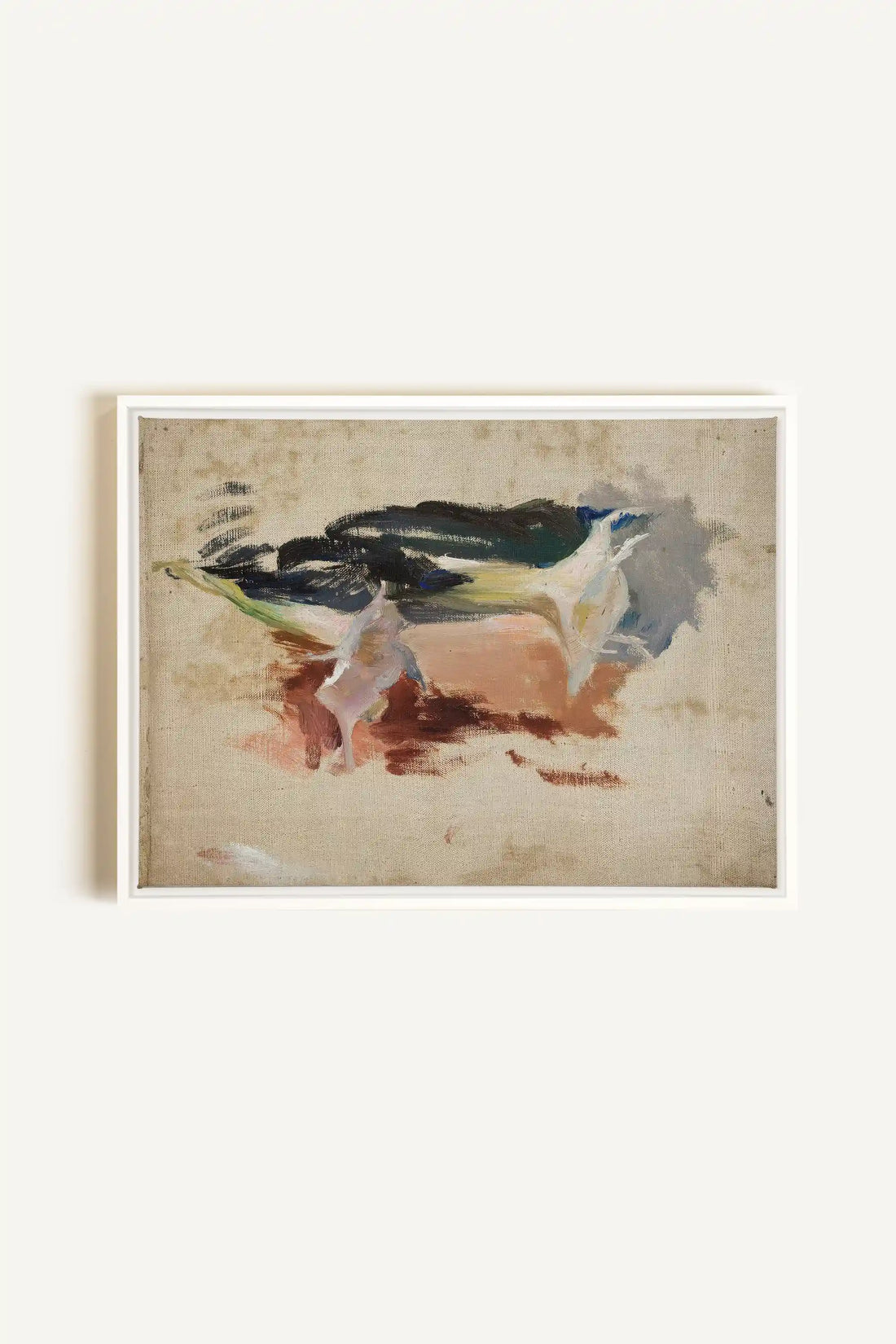 ORGANIC TRACE II, Work on stretched canvas, framed White