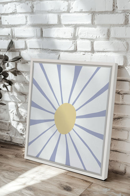 OLEKA CANVAS - DAISY DREAM, Oeuvre sur toile étirée, encadré Blanc