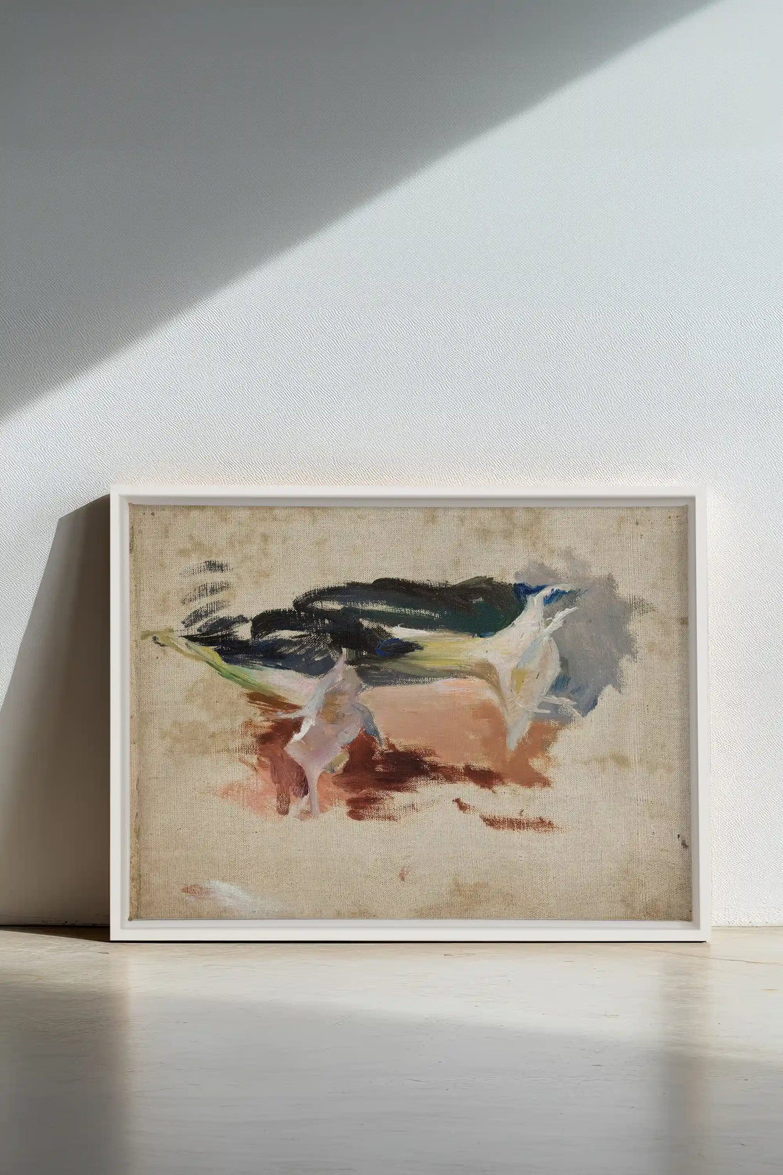 ORGANIC TRACE II, Work on stretched canvas, framed White