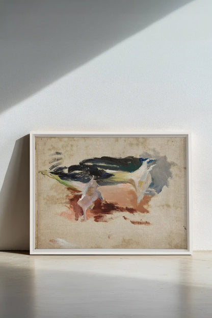 ORGANIC TRACE II, Work on stretched canvas, framed White