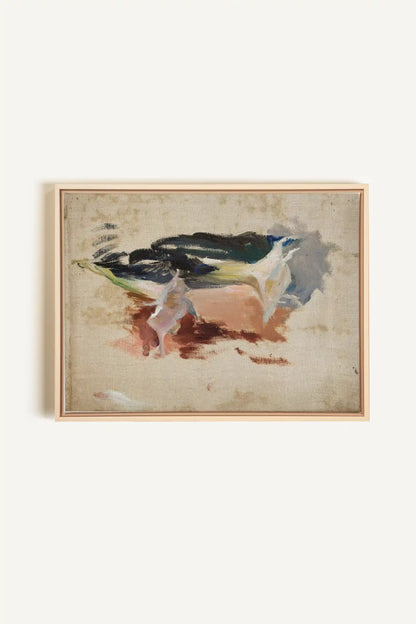 ORGANIC TRACE II, Work on stretched canvas, framed Naturel Clair