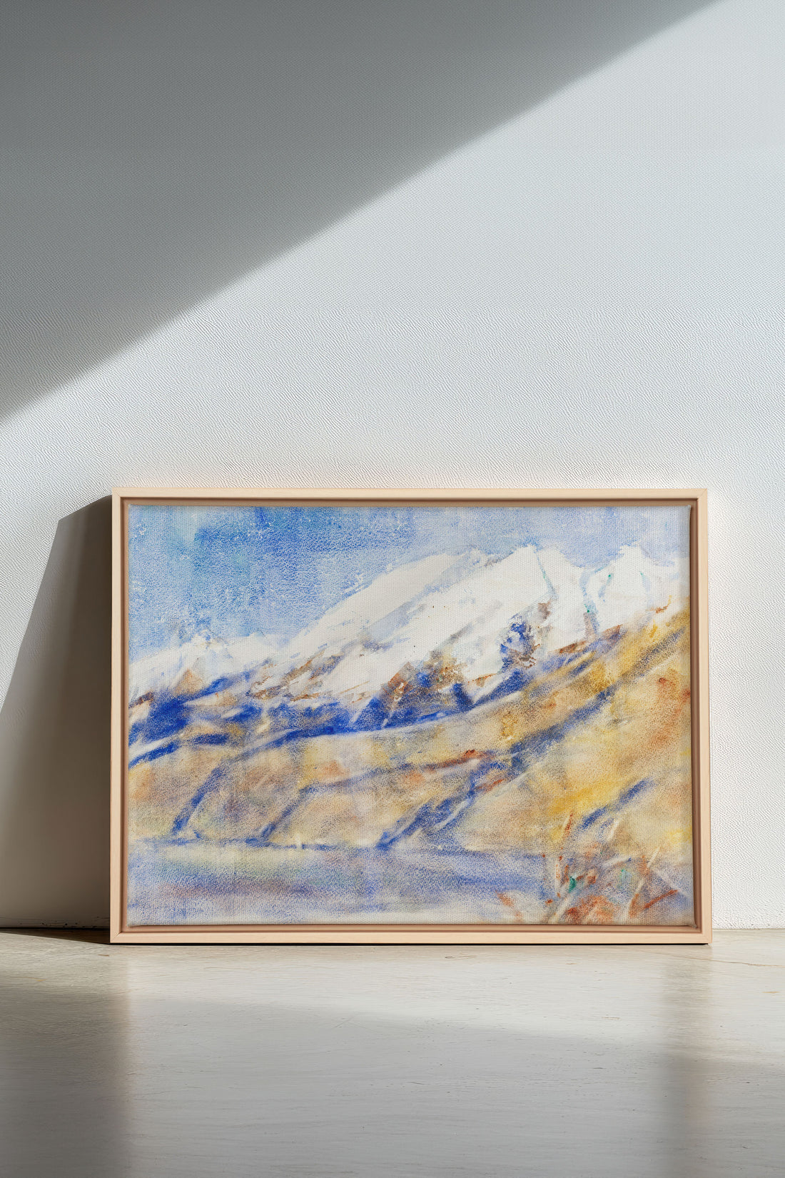 HORIZON CRISTALLIN, Oeuvre sur toile étirée, encadré Naturel Clair