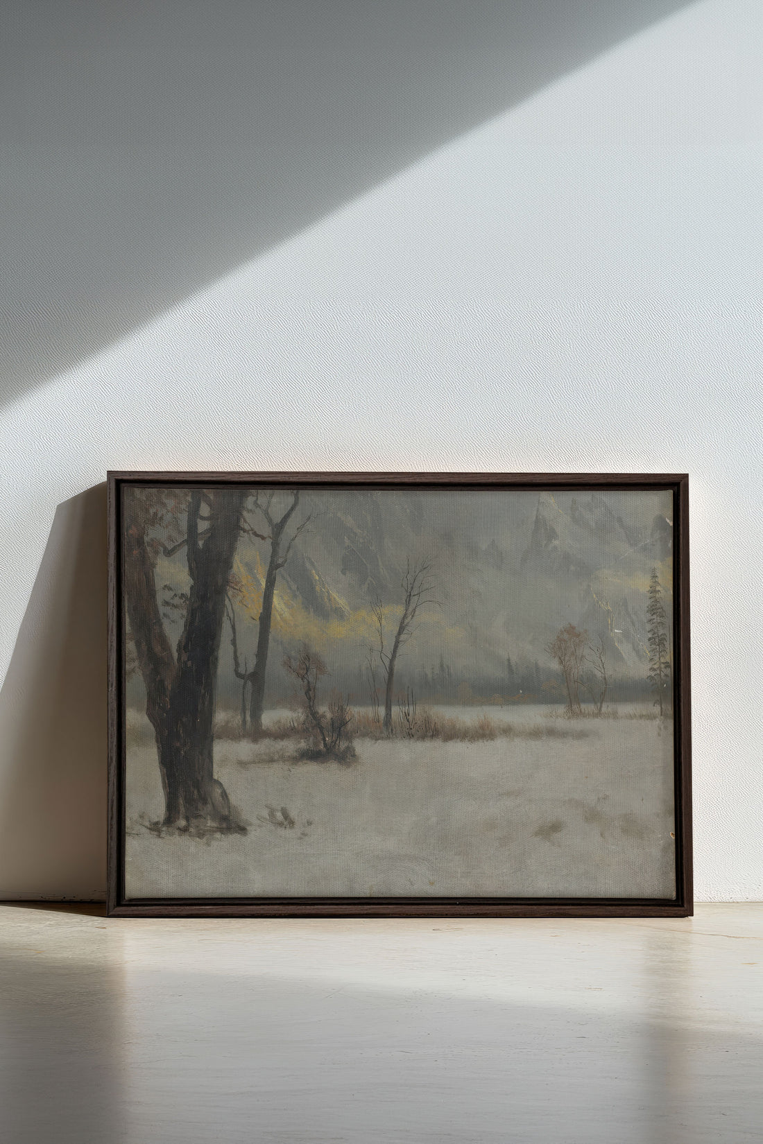 NORTHERN VEIL, Oeuvre sur toile étirée, encadré Brun Noyer