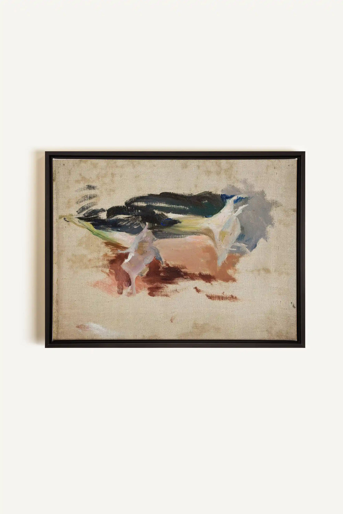 ORGANIC TRACE II, Work on stretched canvas, framed Black