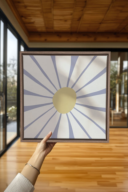 OLEKA CANVAS - DAISY DREAM, Oeuvre sur toile étirée, encadré Brun Chêne