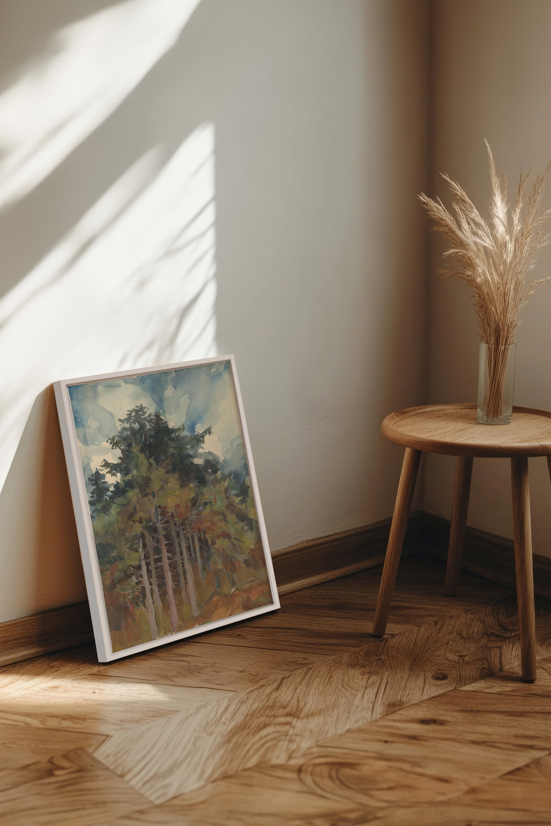 WILD GROVE, Oeuvre sur toile étirée, encadré Blanc