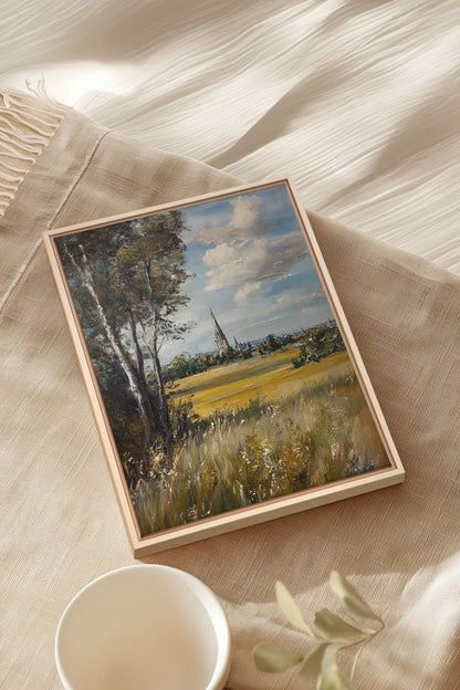 OLEKA CANVAS - SACRED MEADOWS, Oeuvre sur toile étirée, encadré Naturel Clair