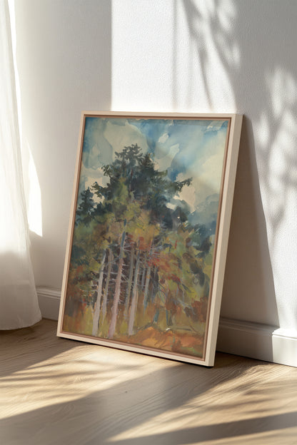WILD GROVE, Artwork on stretched canvas, framed Natural Light
