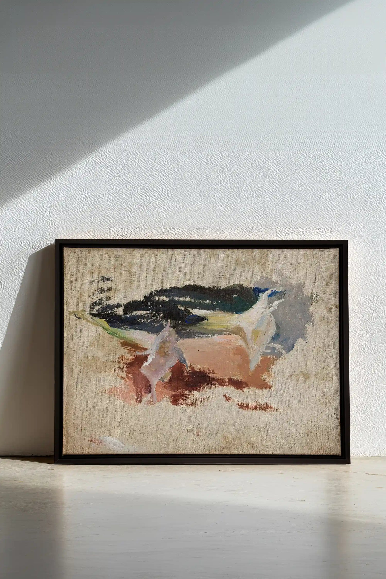 ORGANIC TRACE II, Work on stretched canvas, framed Black