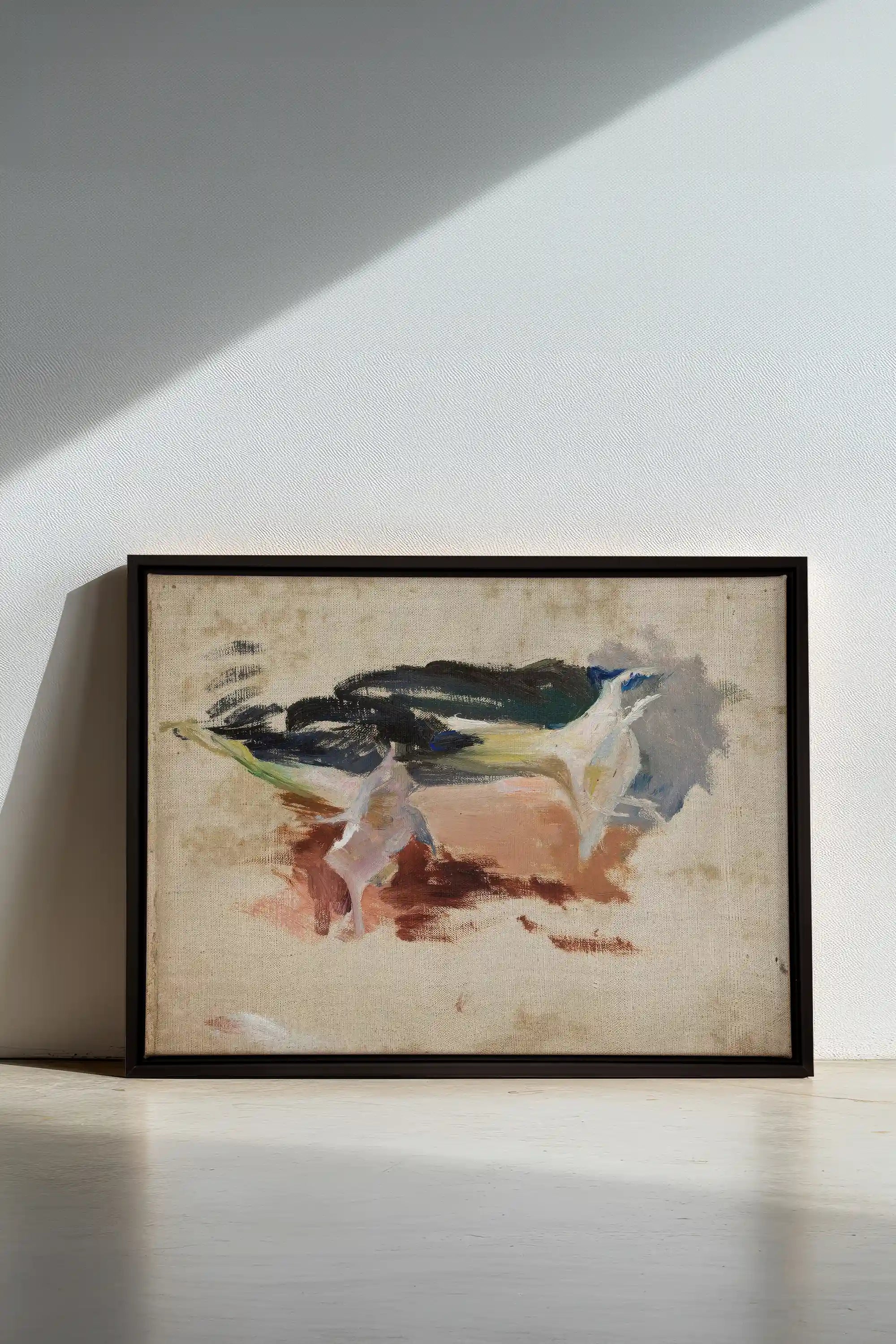 ORGANIC TRACE II, Work on stretched canvas, framed Black