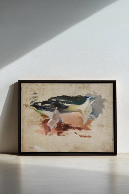 ORGANIC TRACE II, Work on stretched canvas, framed Black