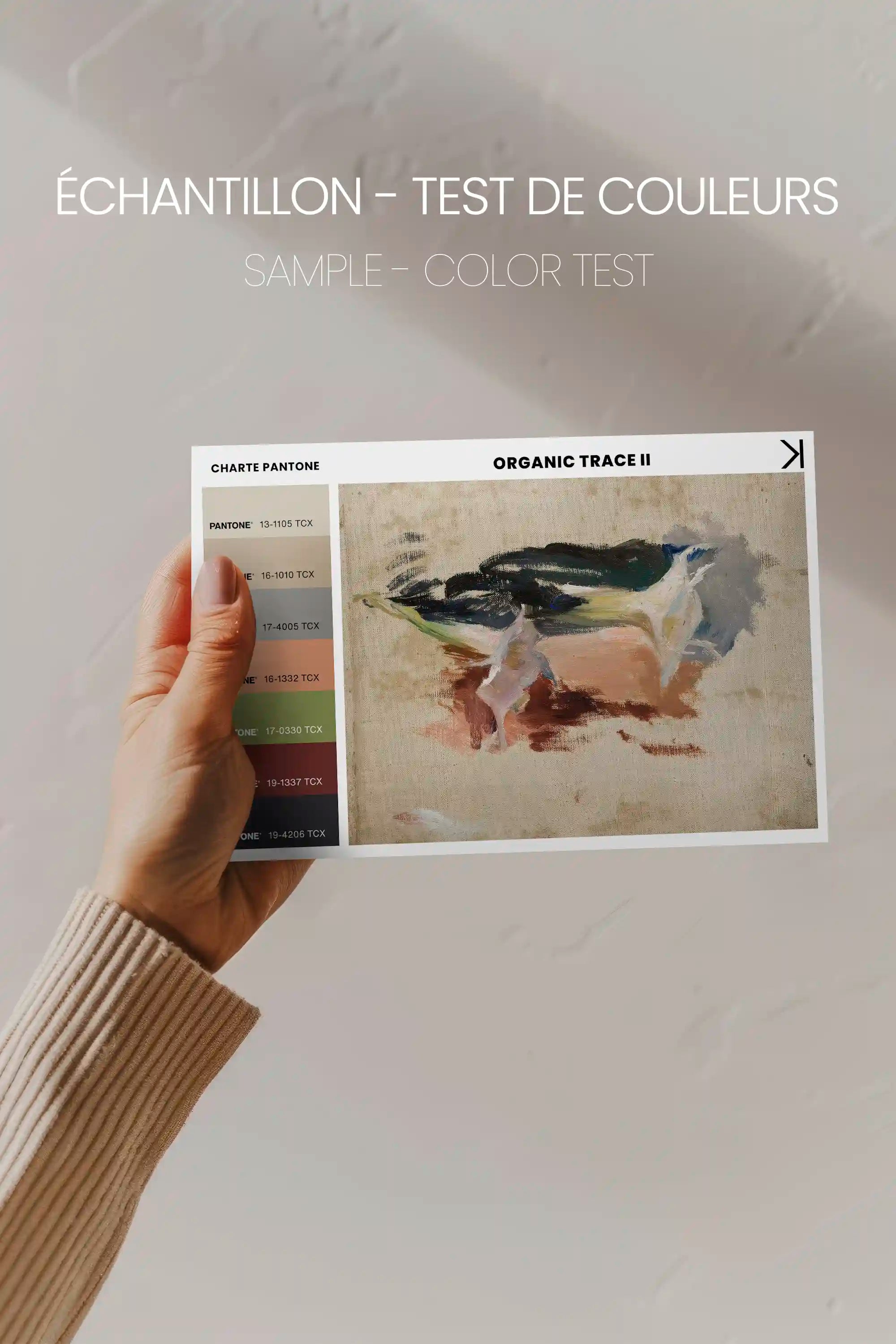 ORGANIC TRACE II, Work on stretched canvas, framed Oak Brown