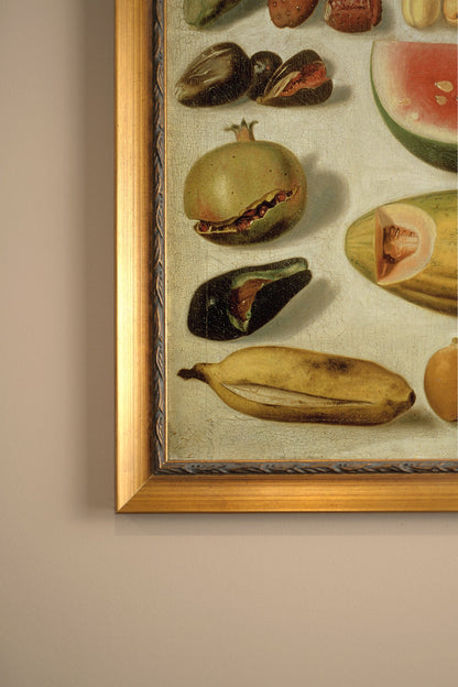 RÉCOLTE DORÉE, Oeuvre sur toile rigide, encadré Vintage Or