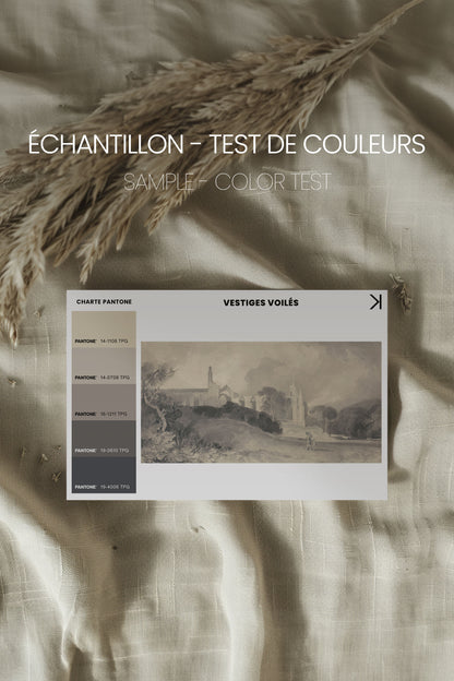 VESTIGES VOILÉS, Oeuvre sur toile étirée, encadré Naturel Clair