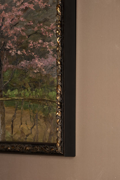 FLORAISON SAUVAGE, Oeuvre sur toile rigide, encadré Vintage Bronze