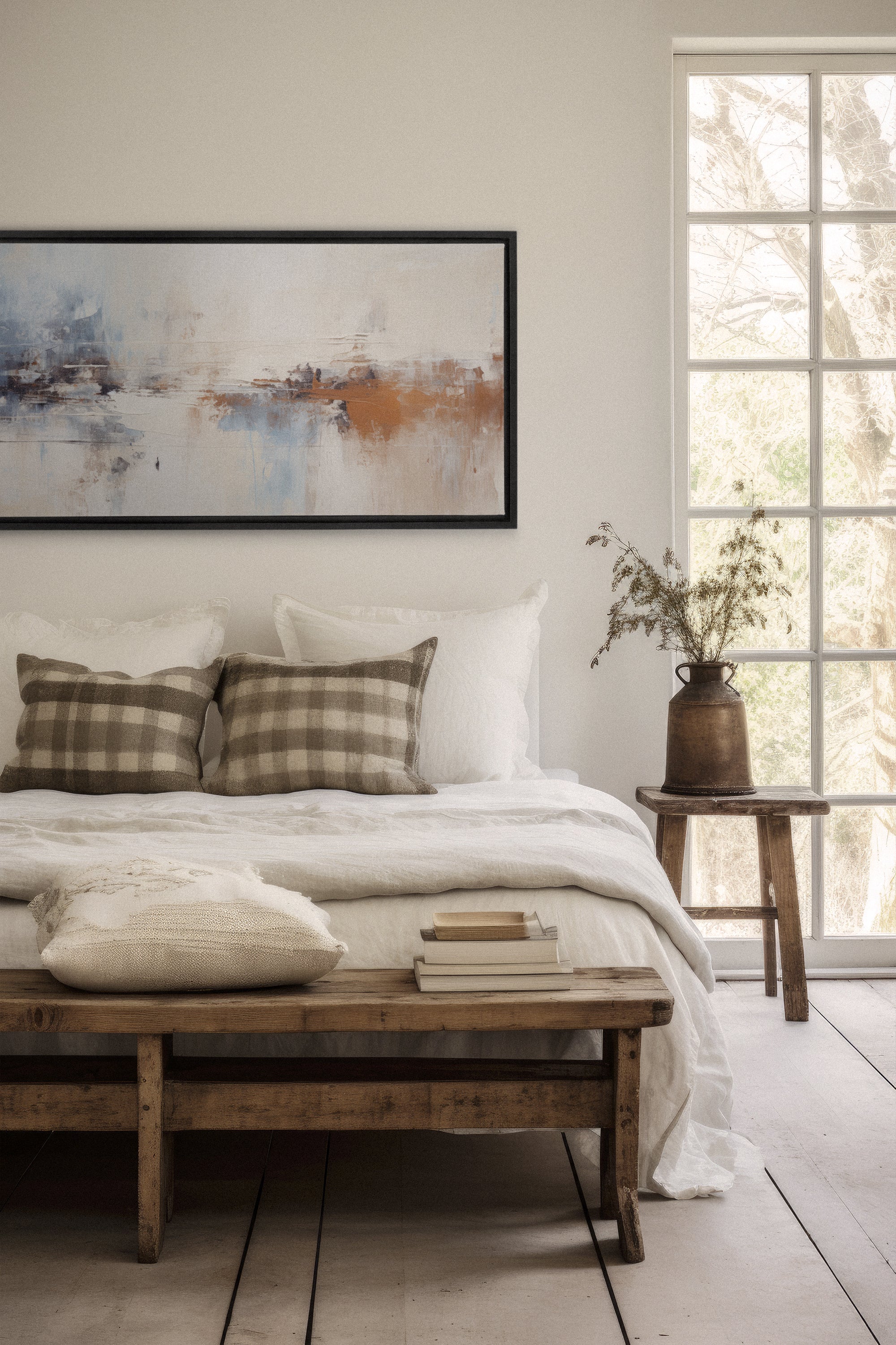 OLEKA CANVAS - TIMELESS ART, Oeuvre sur toile étirée, encadré Noir