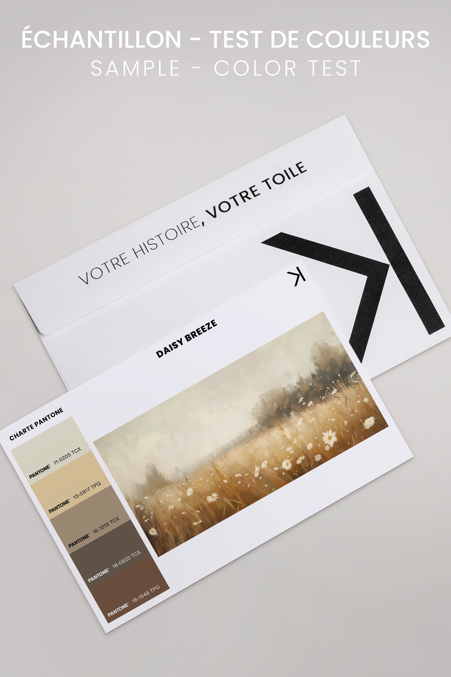 OLEKA CANVAS - Daisy Breeze, Oeuvre sur toile étirée, encadré Noir