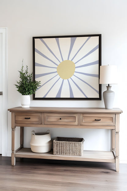 OLEKA CANVAS - DAISY DREAM, Oeuvre sur toile étirée, encadré Noir