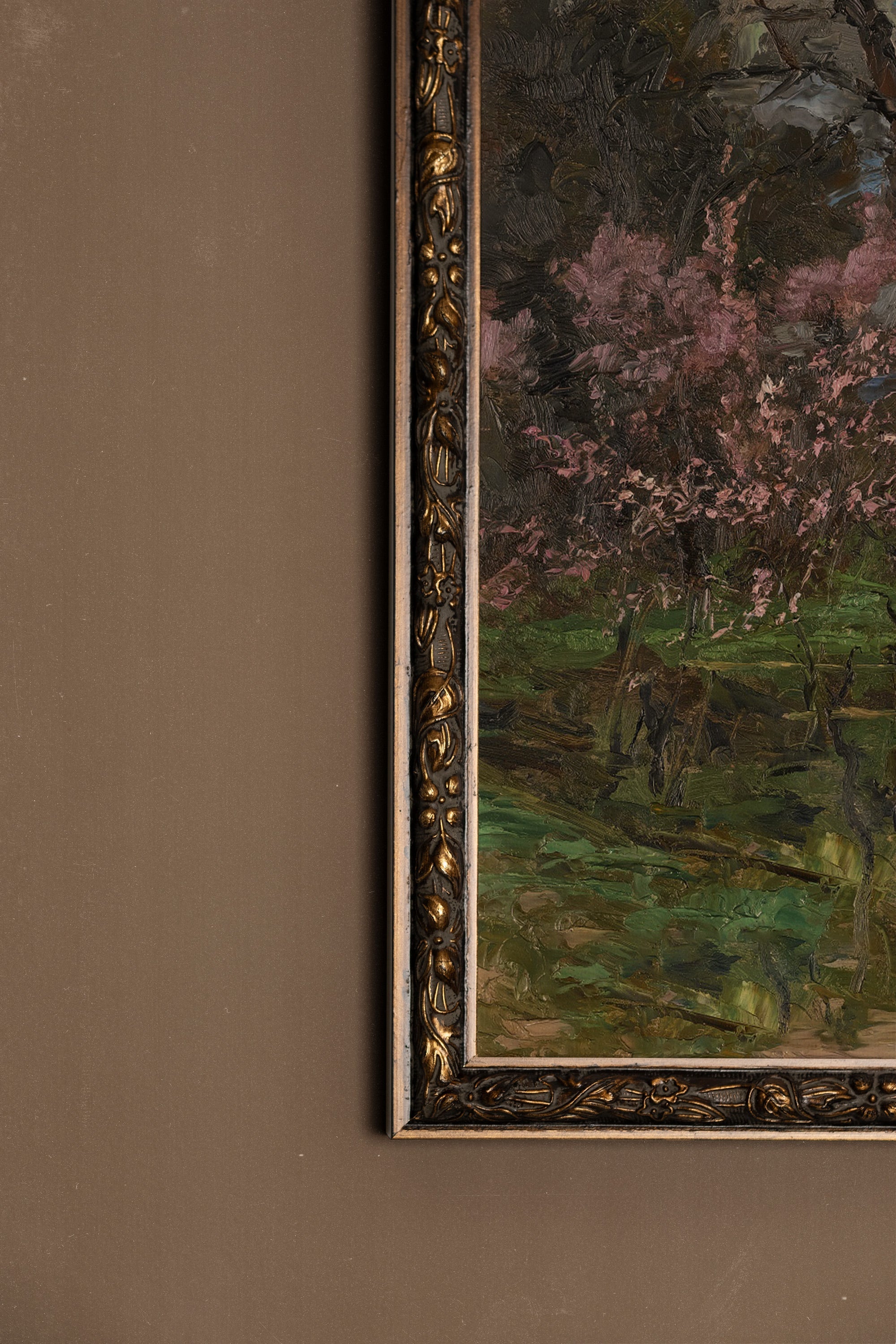 FLORAISON SAUVAGE, Oeuvre sur toile rigide, encadré Vintage Bronze