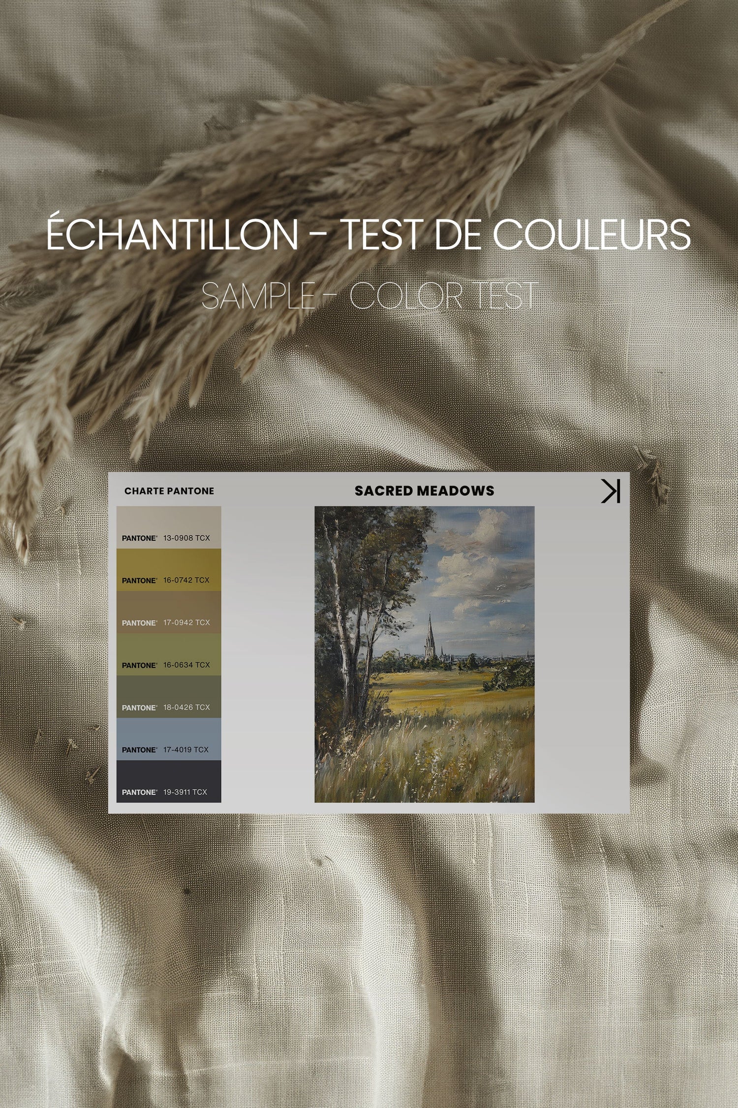 OLEKA CANVAS - SACRED MEADOWS, Oeuvre sur toile étirée, encadré Noir