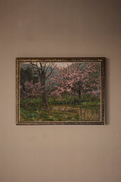 FLORAISON SAUVAGE, Oeuvre sur toile rigide, encadré Vintage Bronze