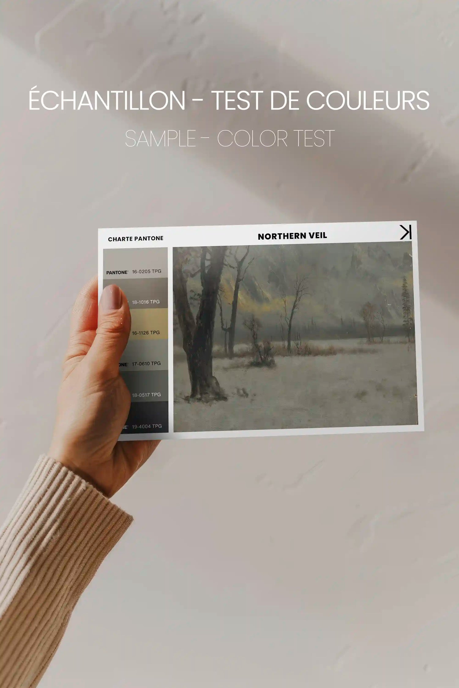 NORTHERN VEIL, Oeuvre sur toile étirée, encadré Noir