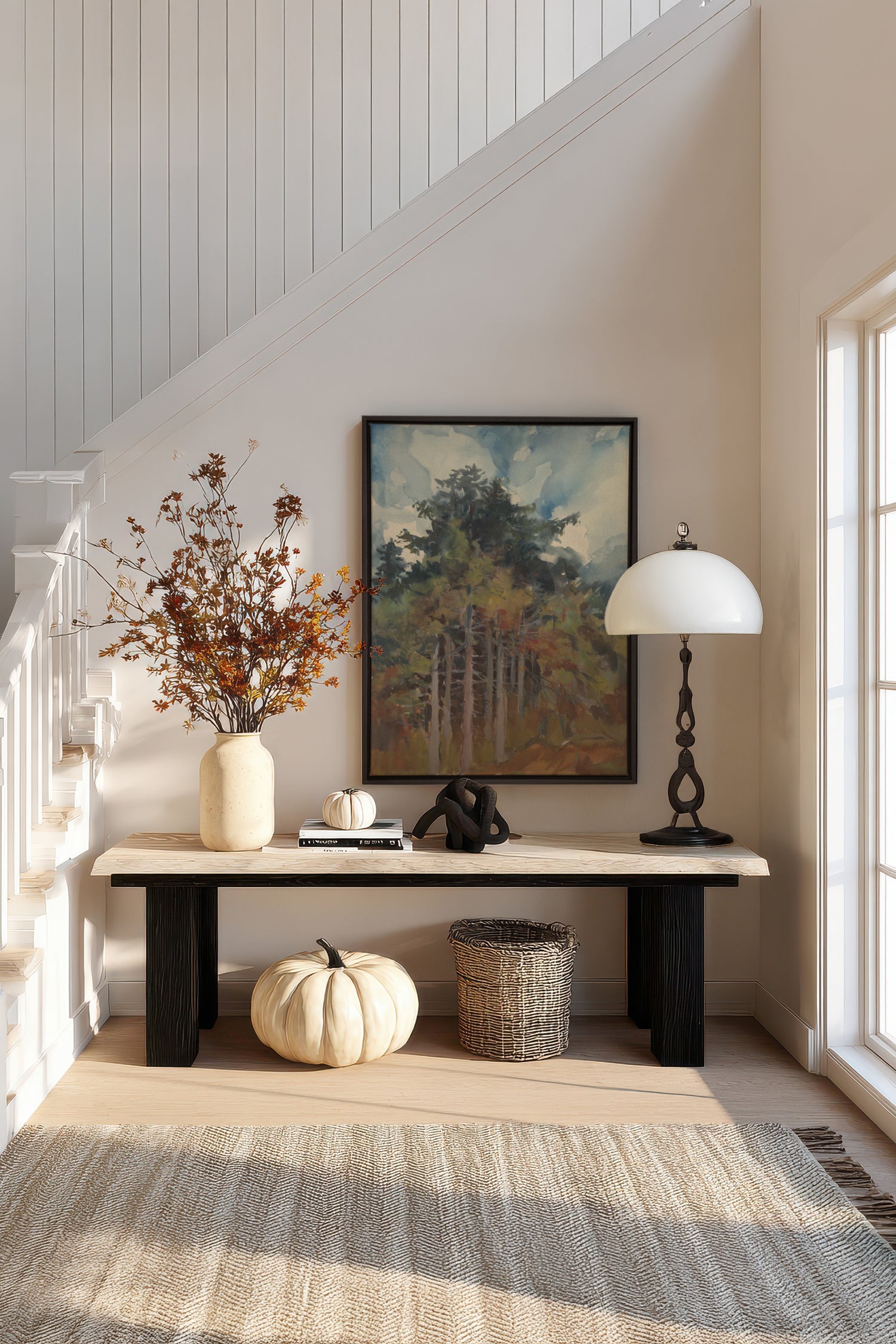 WILD GROVE, Artwork on stretched canvas, framed in black