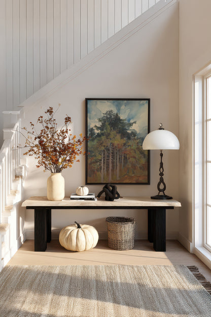 WILD GROVE, Artwork on stretched canvas, framed in black