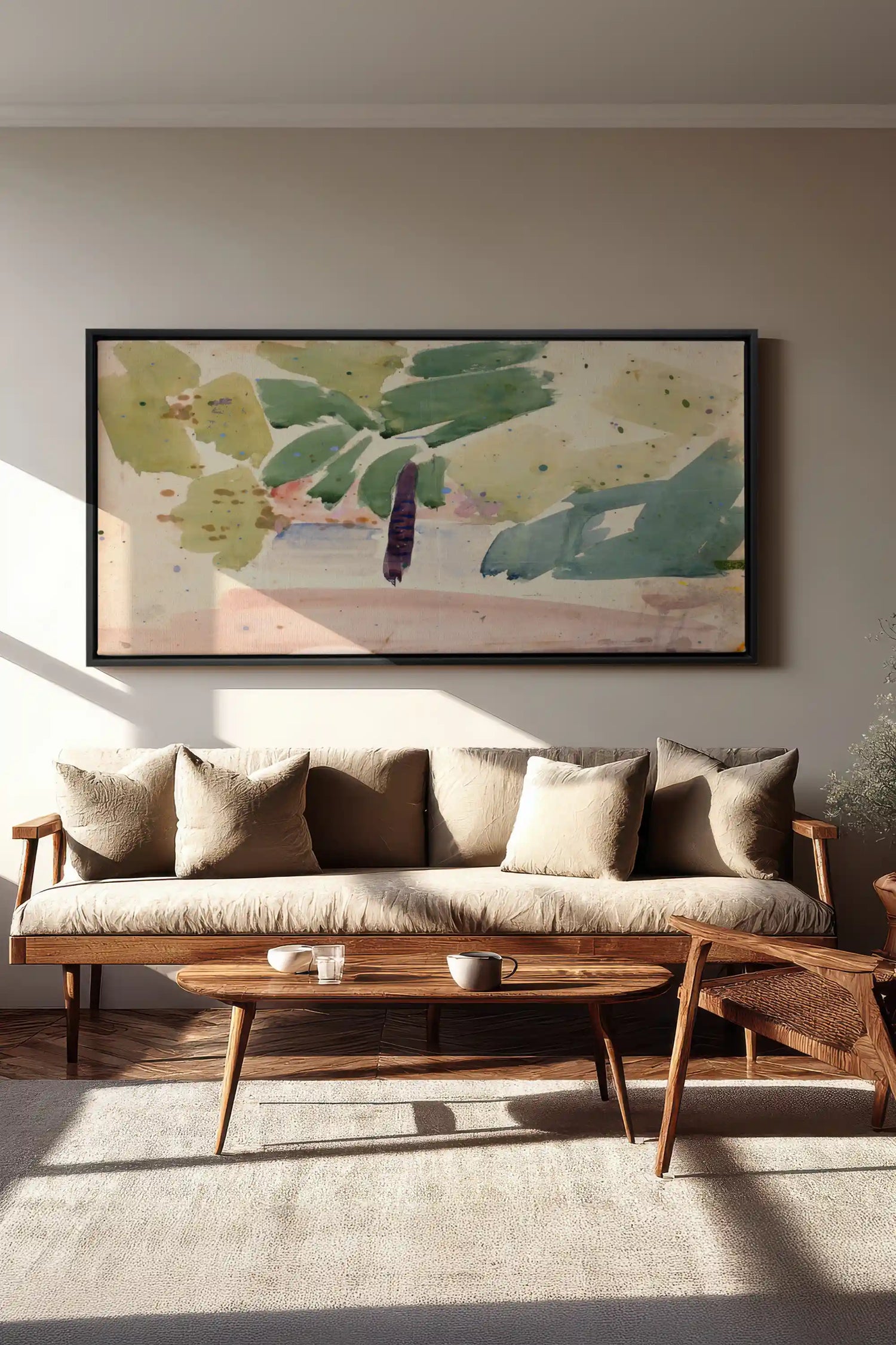 VERT NOMADE, Work on stretched canvas, framed Black