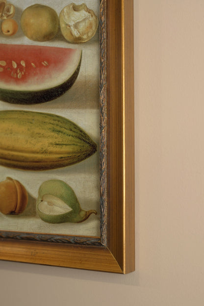 RÉCOLTE DORÉE, Oeuvre sur toile rigide, encadré Vintage Or