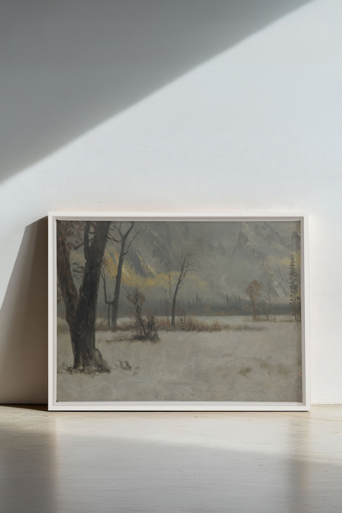 NORTHERN VEIL, Oeuvre sur toile étirée, encadré Blanc