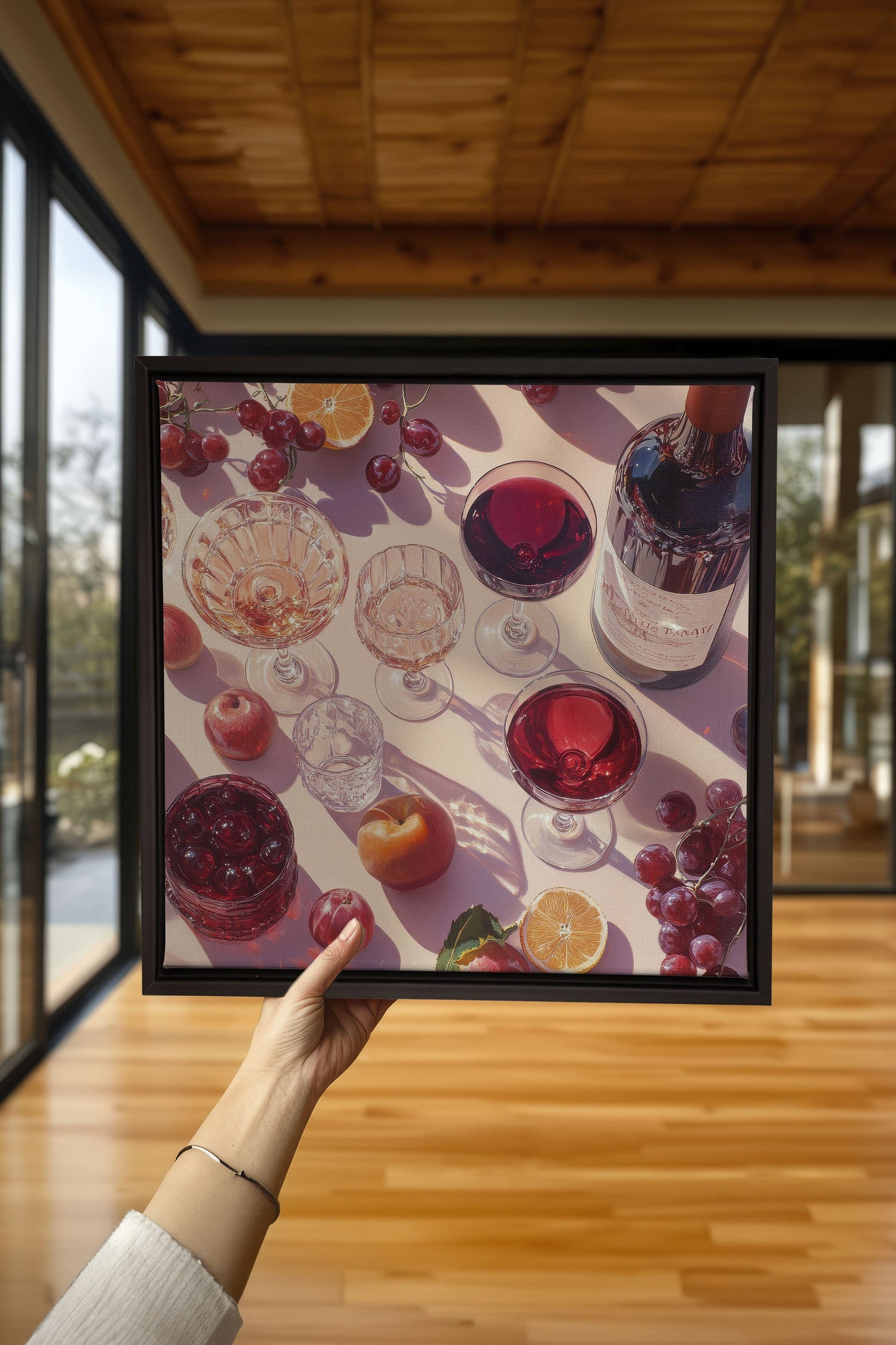 OLEKA CANVAS - COCKTAIL DE SAISON, Oeuvre sur toile étirée, encadré Noir