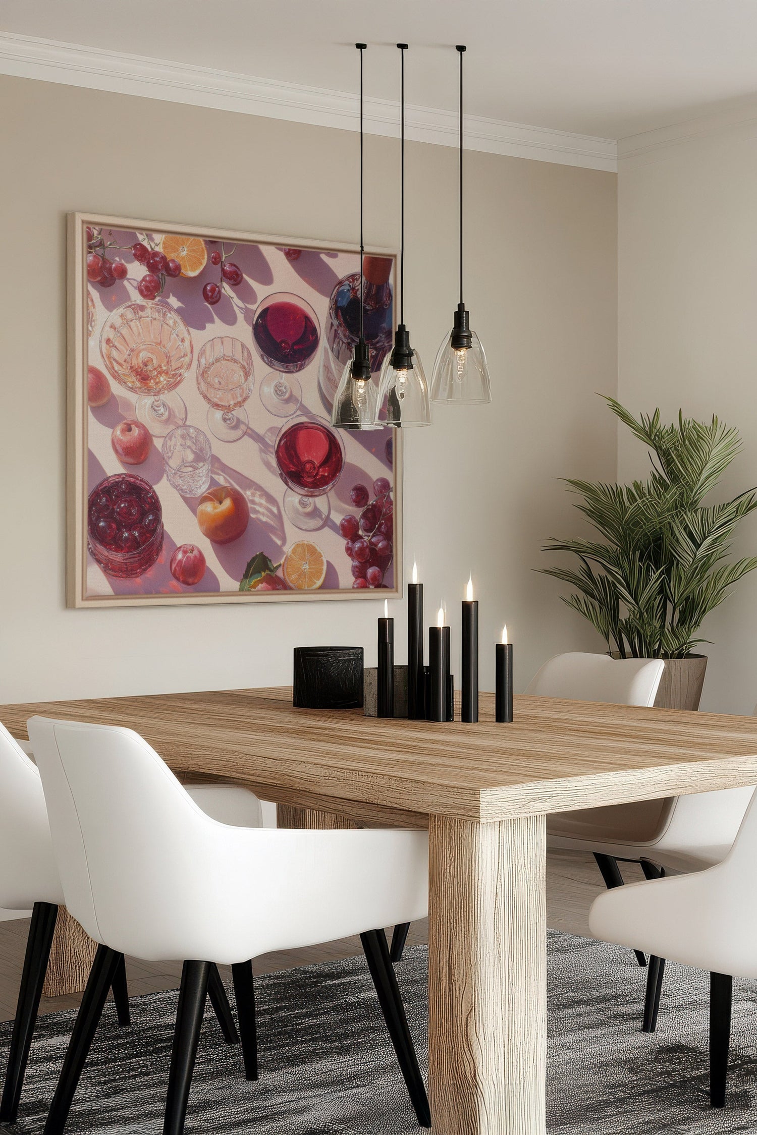 OLEKA CANVAS - COCKTAIL DE SAISON, Oeuvre sur toile étirée, encadré Naturel Clair