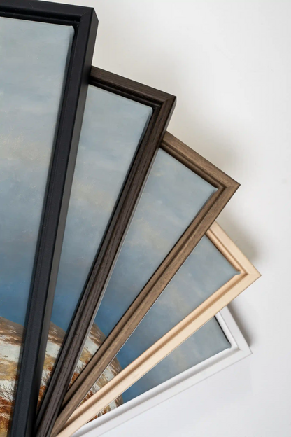 HIVER DORÉ, Oeuvre sur toile étirée, encadré Naturel Clair