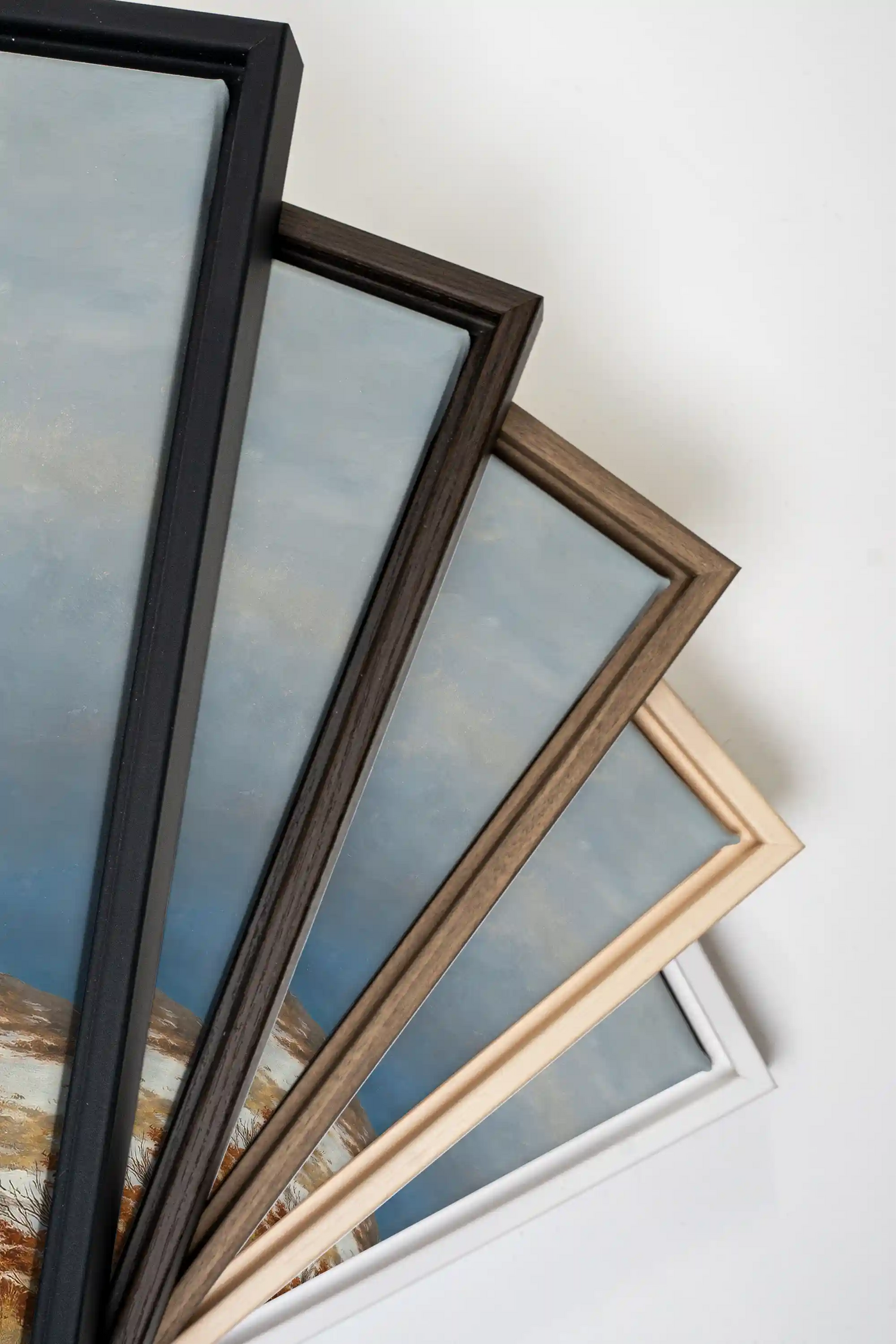 HIVER DORÉ, Oeuvre sur toile étirée, encadré Noir