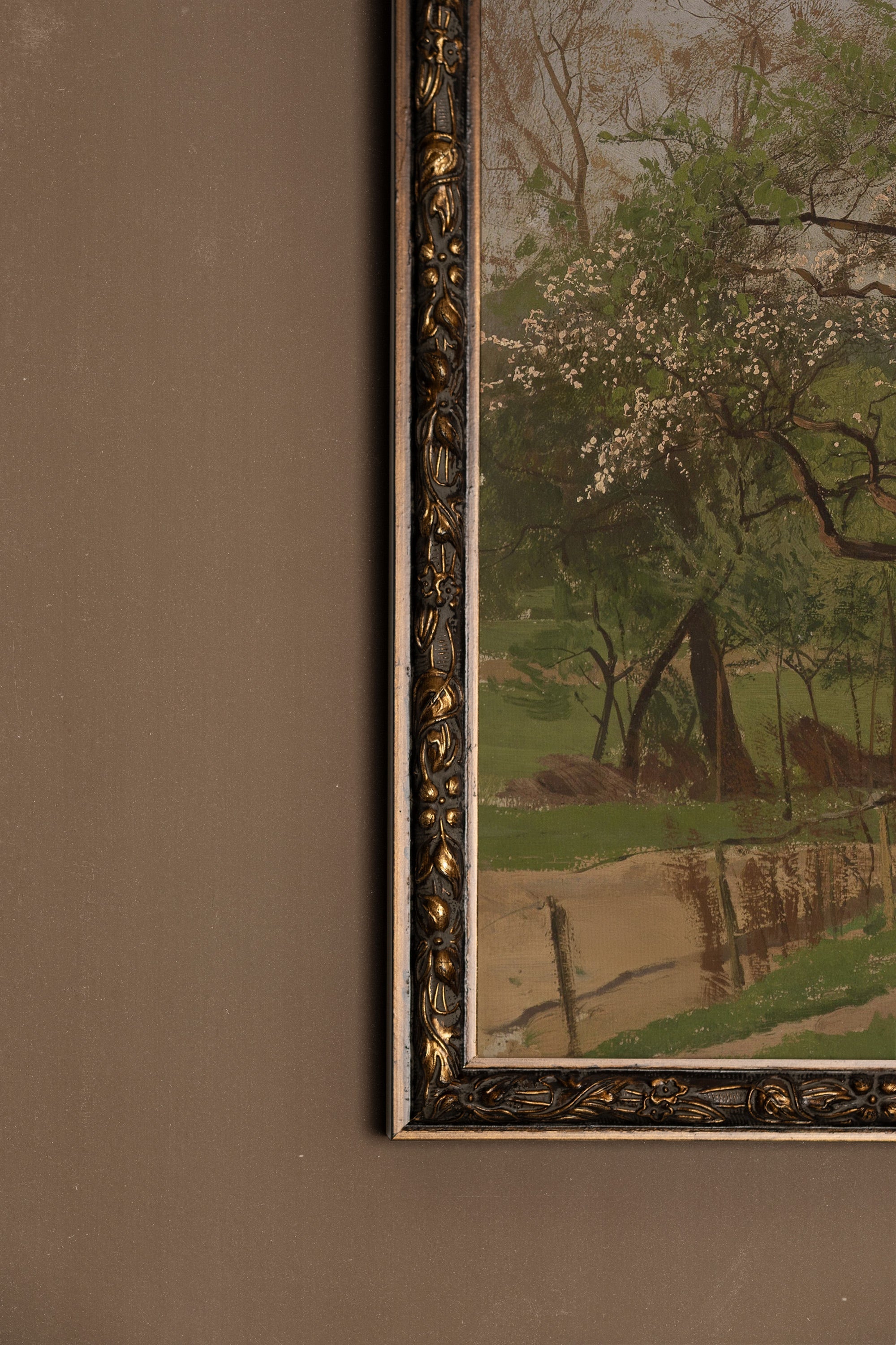 DOUCEUR PRINTANIÈRE, Oeuvre sur toile rigide, encadré Vintage Bronze