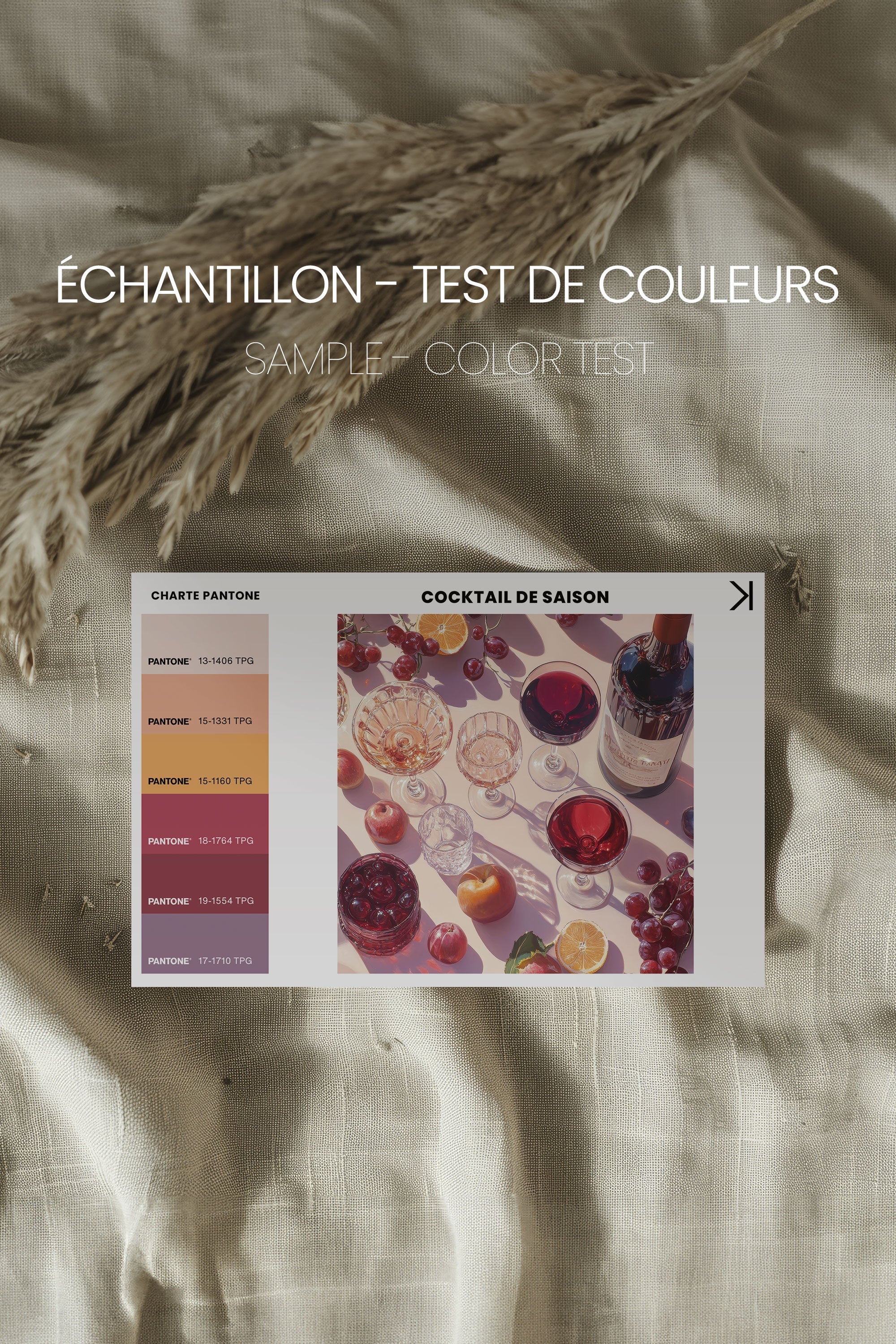 OLEKA CANVAS - COCKTAIL DE SAISON, Oeuvre sur toile étirée, encadré Noir