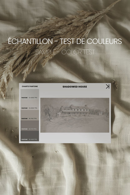 SHADOWED HOUSE, Oeuvre sur toile étirée, encadré Naturel Clair