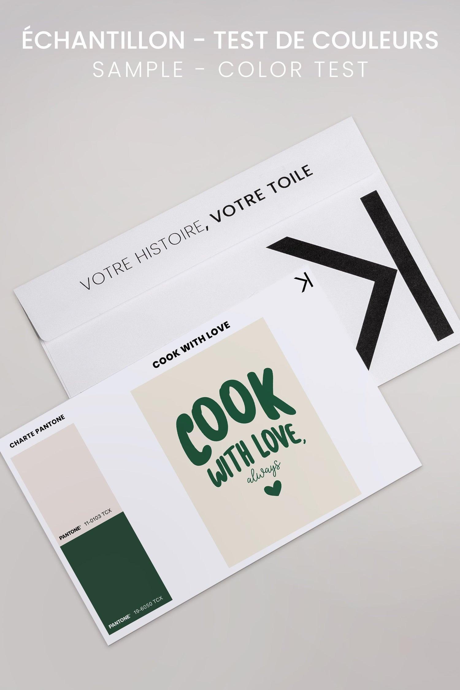 OLEKA CANVAS - COOK WITH LOVE, Oeuvre sur toile étirée, encadré Noir