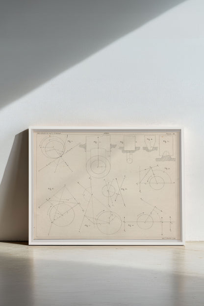 AU COEUR DES AXES, Artwork on stretched canvas, framed in white