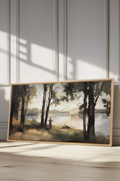 OLEKA CANVAS - THE QUIET SHORE, Oeuvre sur toile étirée, encadré Naturel Clair