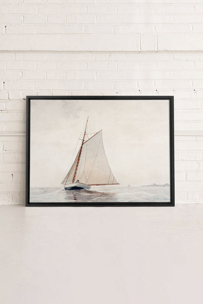 OLEKA CANVAS - MARÉE DOUCE, Oeuvre sur toile étirée, encadré Noir