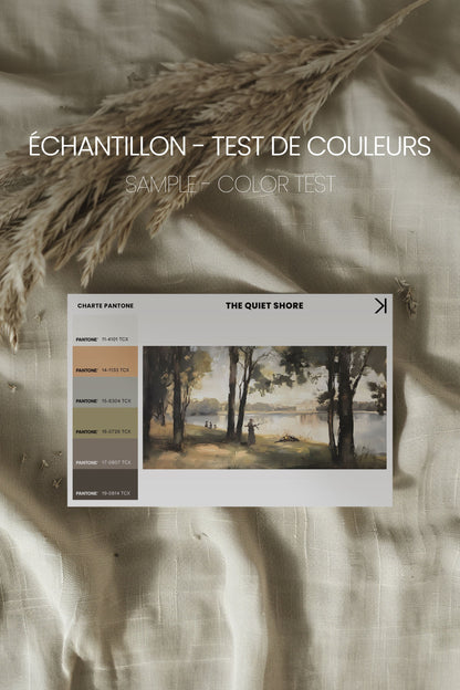 OLEKA CANVAS - THE QUIET SHORE, Oeuvre sur toile étirée, encadré Noir