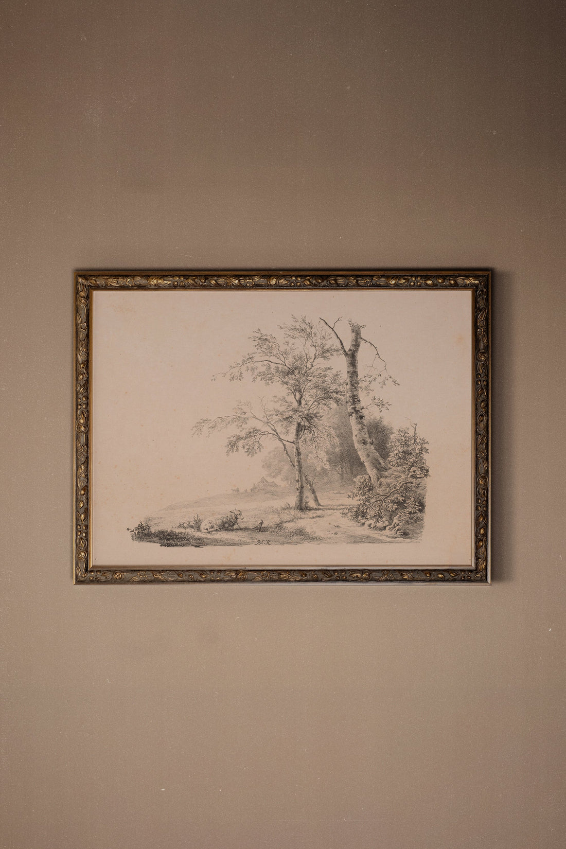 ESQUISSE DU PASSÉ, Oeuvre sur toile rigide, encadré Vintage Bronze