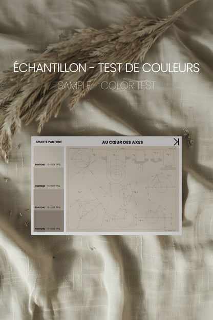 AU COEUR DES AXES, Oeuvre sur toile étirée, encadré Naturel Clair